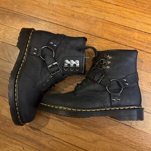 1460 BUCKLE HARNESS LEATHER LACE UP BOOTS M8/W9 EU 41